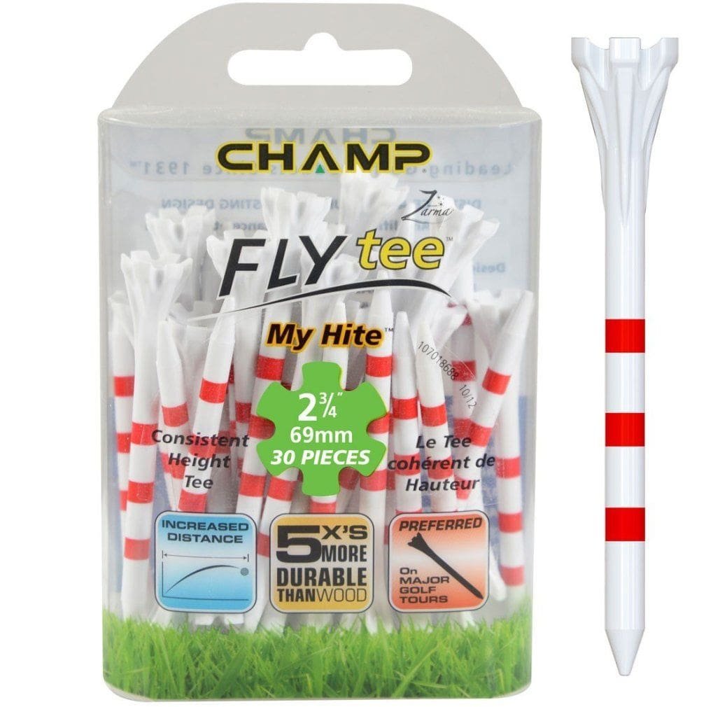 Champ 2 3/4″ Fly Tee (White/Red)